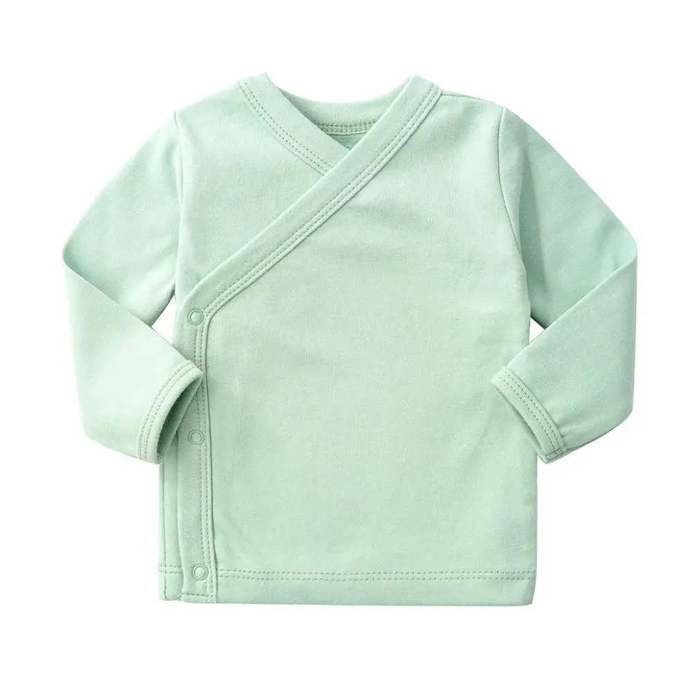 
Newborn Baby Boy Girl T-shirt Infant Long Sleeve Cotton Solid Shirt Cute Baby Spring Autumn Top Clothes 7 Colors Available 