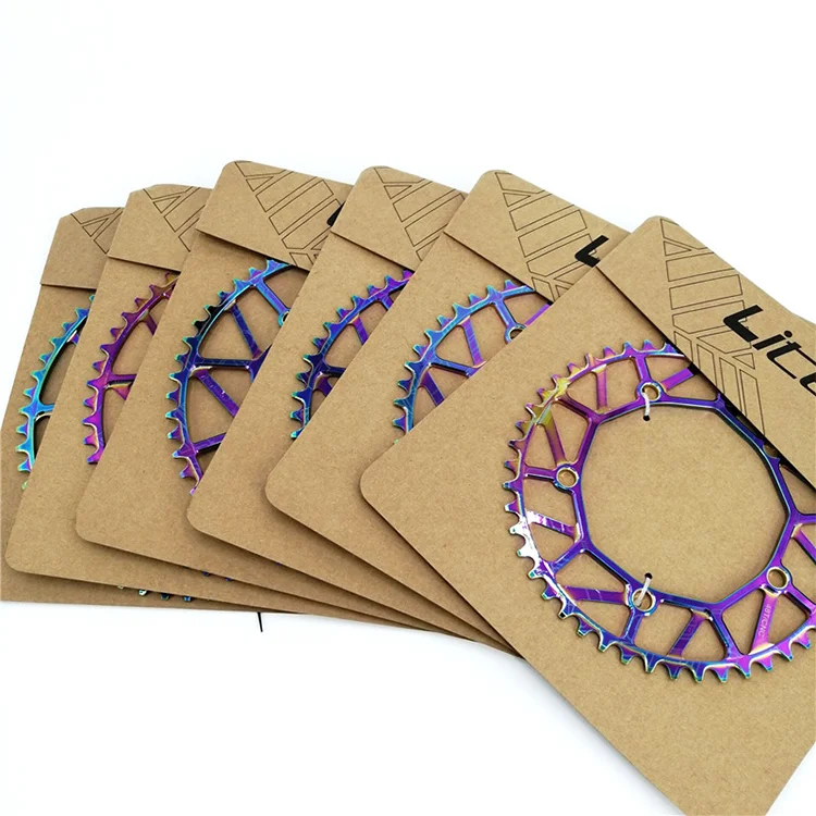 

Rainbow bicycle chainring 130bcd 46/48/50/52/54/56/58T BMX Folding Bike Chainring