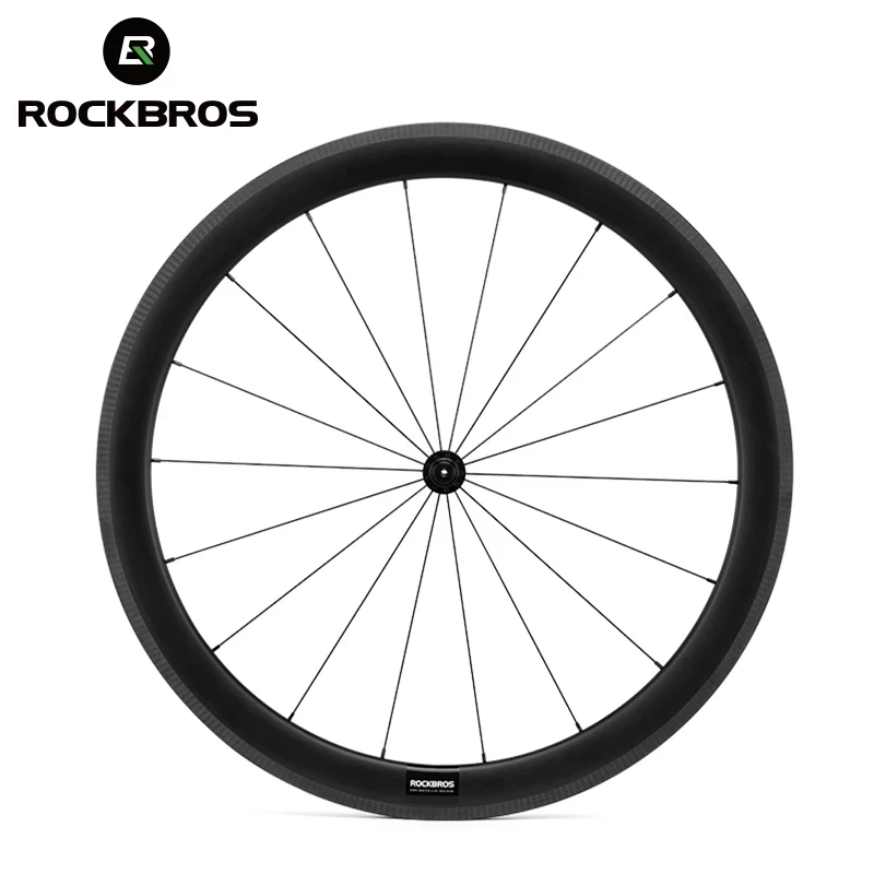 

ROCKBROS Carbon Bicycle Wheelset 30mm 50mm Clincher Tyre  Road Bike Wheels V Brake R255 Hub Cycling Wheelset, Black