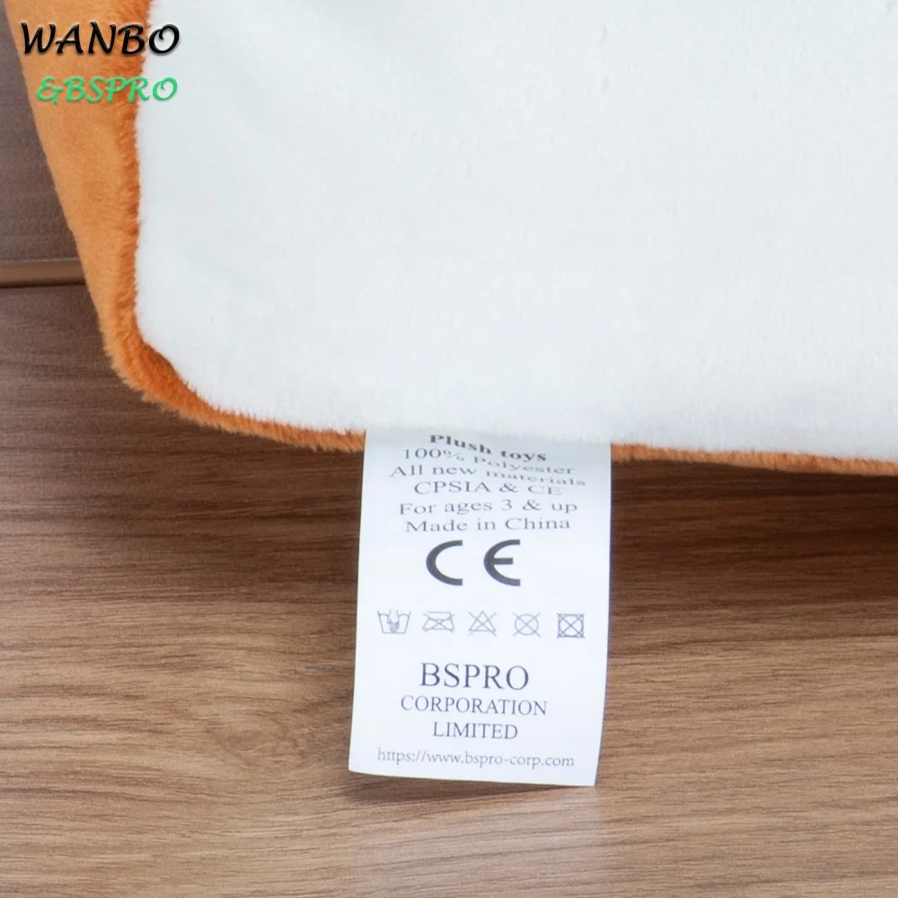 
BSpro #B1903 wholesale 12' bread plush pillow cute food plush toy 