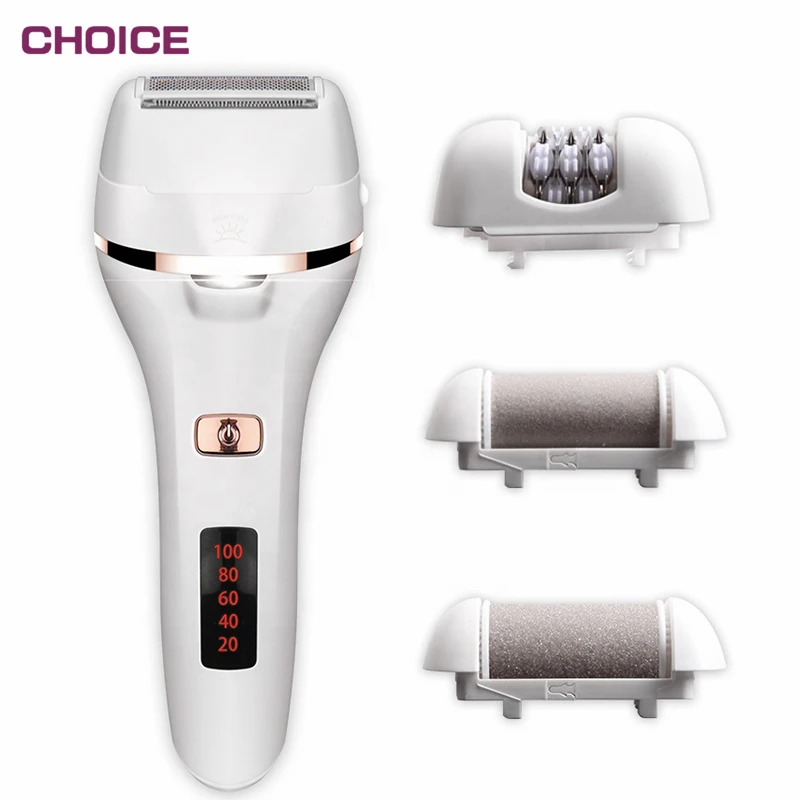 

4 in 1 Foot Care Pedicure Foot File And Callus Remover Machine Waterproof Professional Electric Foot Callus Remover With Led