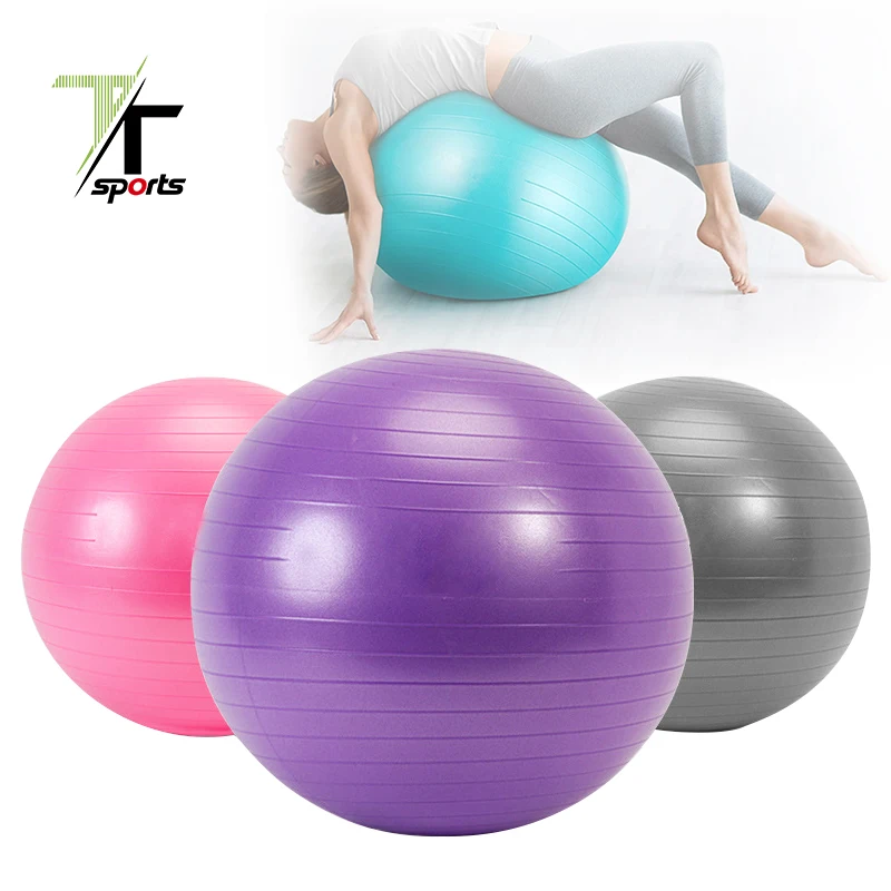 

TTSPORTS Fitness Equipment No Slip Yoga Balance Ball,Exercise Pilates Yoga Ball, Multi colors