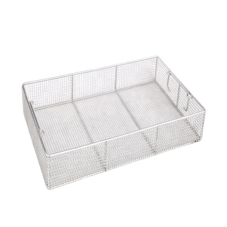 

Stainless steel wire mesh tray medical disinfect basket Cleaning basket