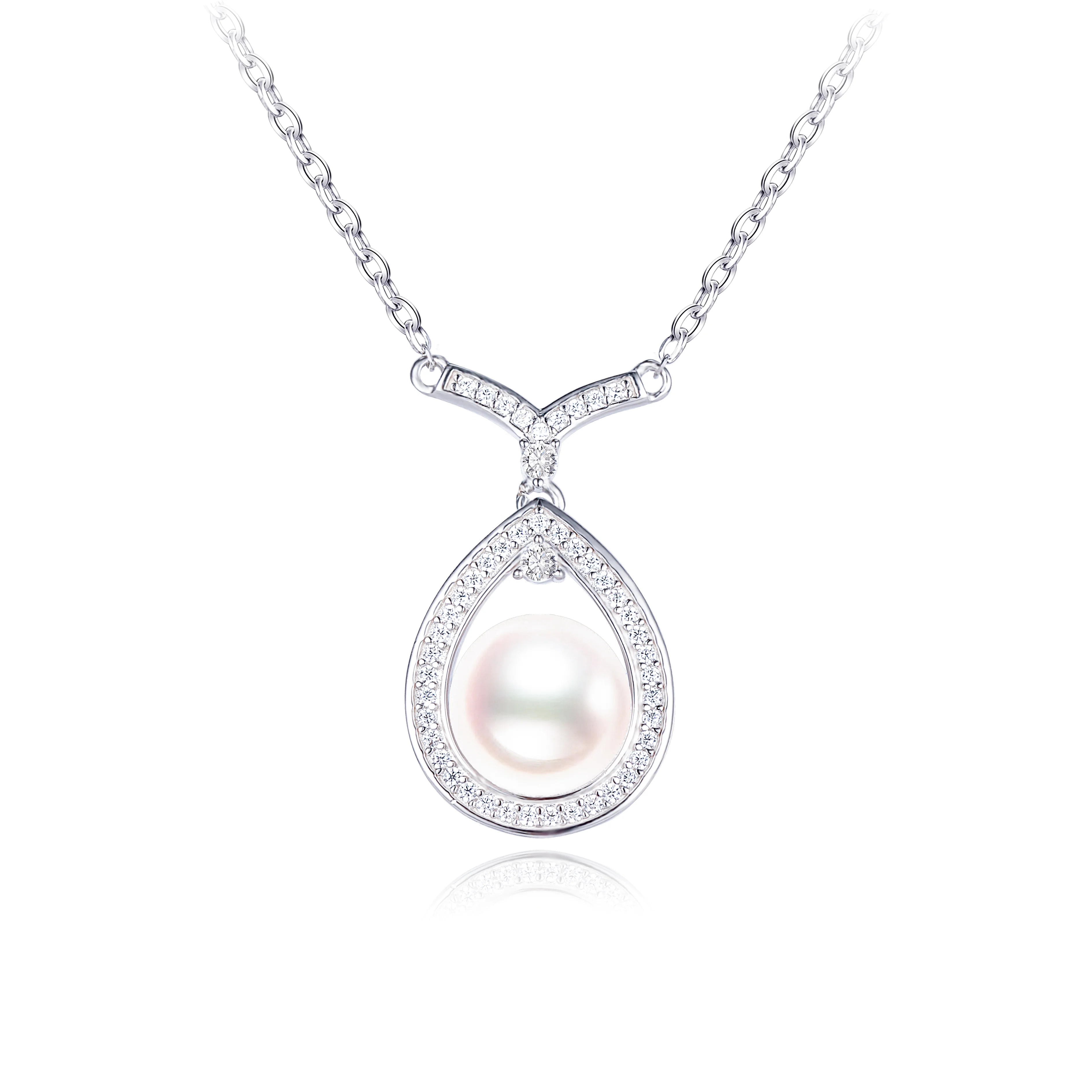

Distinctive Design Lifelike Fish s925 Silver Pearl Pendant Senior Quality Pearls For Youth Old Ladies, White