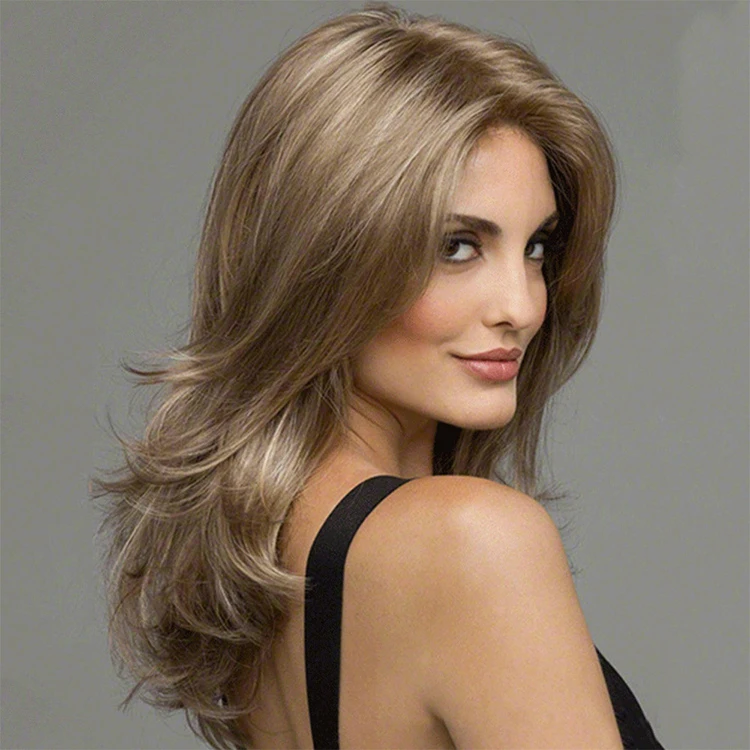 

blonde hd full front frontal 100% human synthetic hair wig