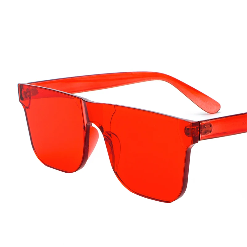 

UV400 fashion personality square Rimless sunglasses Sun glasses 2021 women