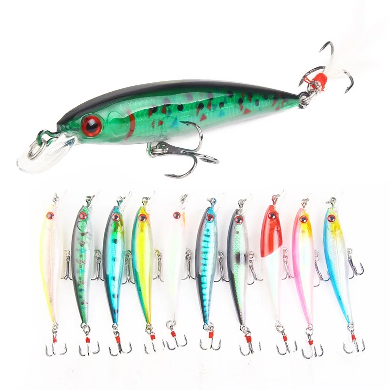 

9cm 7.2g Minnow Lase sinking Fishing Lure Swimbait Wobblers 10 Color Crankbait Hard Isca Artificial Bait Fishing Tackle
