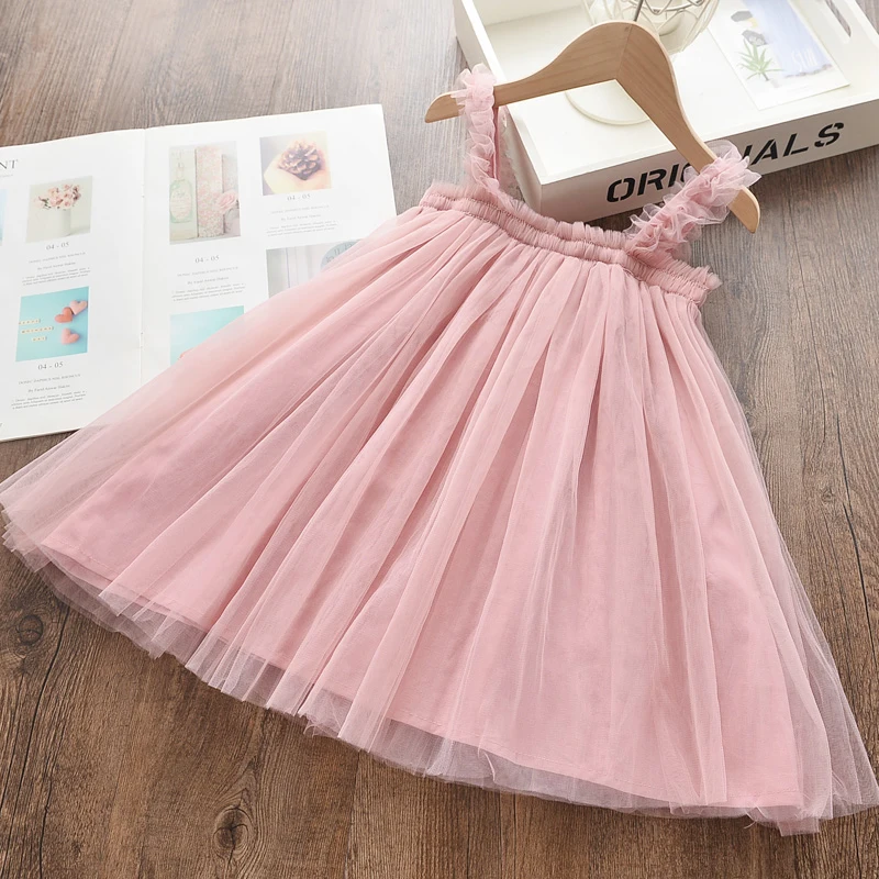 

New Summer Style Children Lace Solid Princess Dress Clothes Toddler Tutu DressFor Baby Girl Cloth