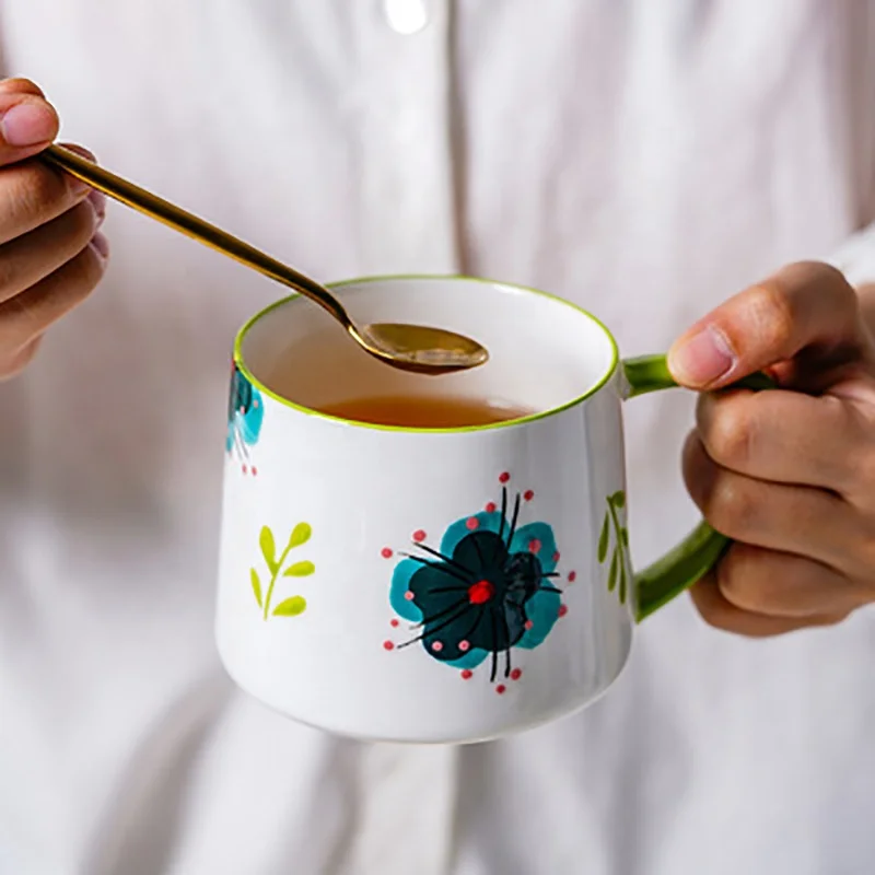 

Factory Direct Sale Horse Hand Painted Fresh And Lovely Breakfast Ceramic Cup