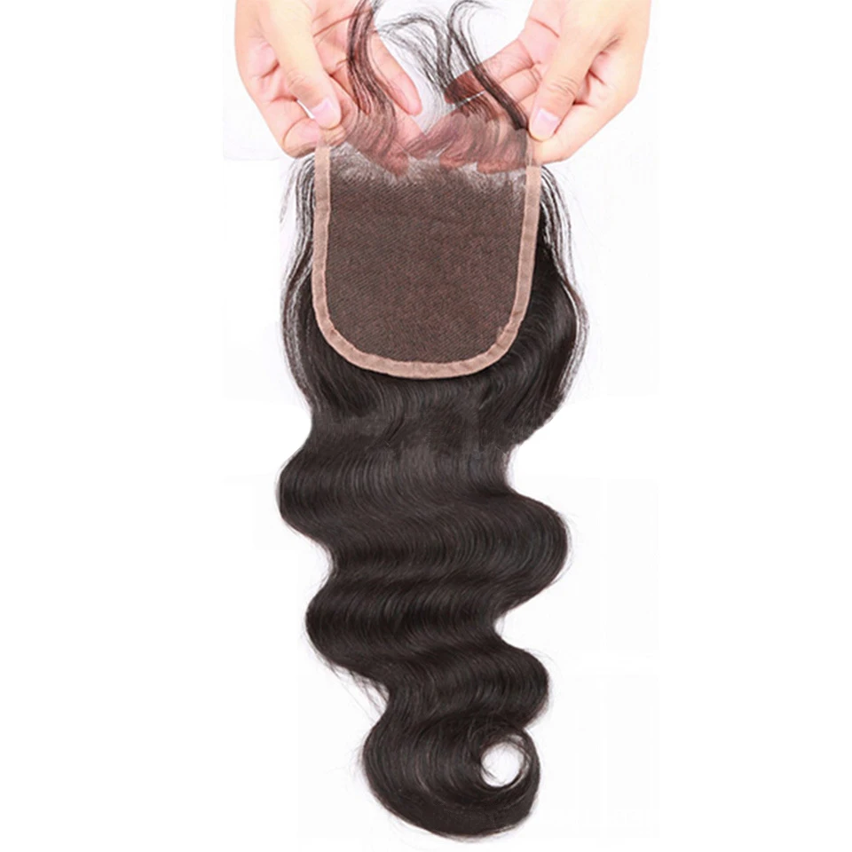 

Double weft natural human hair extension wholesale vendor body wave bundles lace front wigs 100% virgin human hair 4x4 closure, 1b