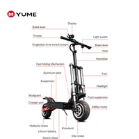 

YUME best selling Cheap Price China Foldable 5600W Off Road Electric Kick Scooter for Adults with seat