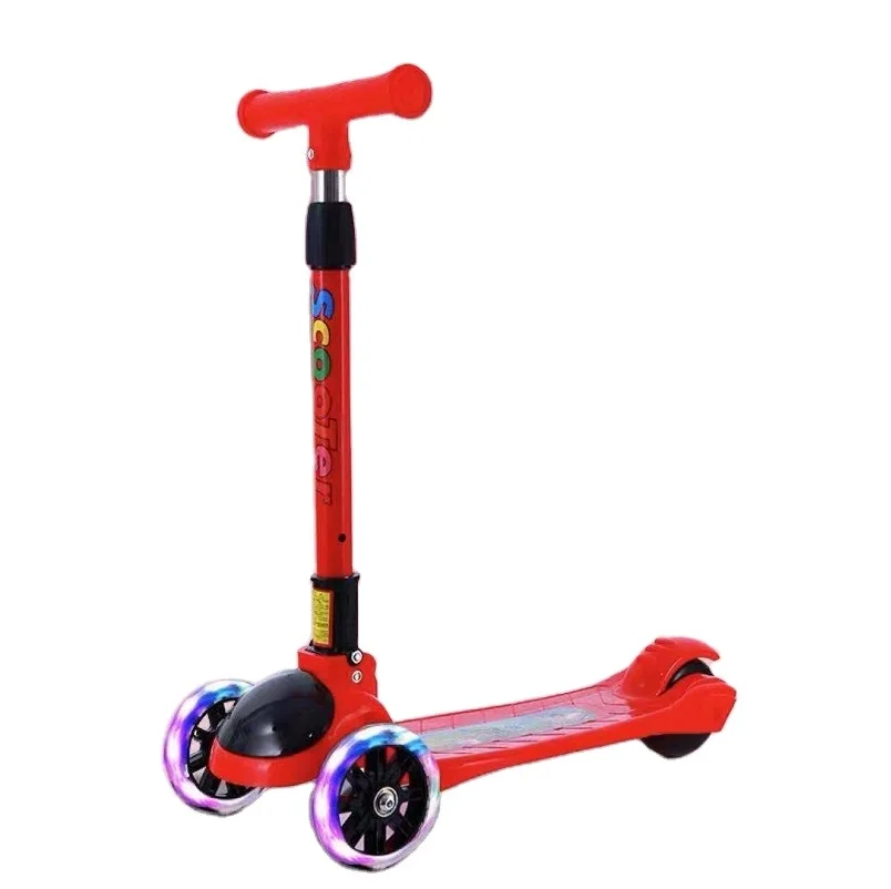 

china 5cm wide 3 wheel children scooter toys 2-10 years old factory direct selling scooters kids, Pink blue red