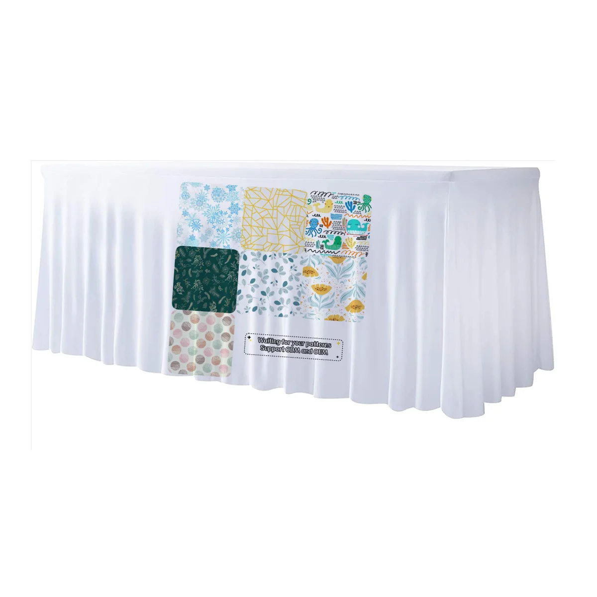 

Custom Design Table Cloth 6FT Rectangle Table Skirt