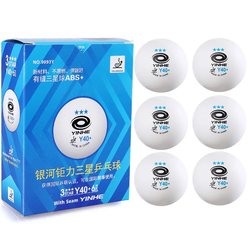 

YinHe Blue three-star table tennis balls 40+ training competition soldiers professional elastic ball feel hard ping pong ball