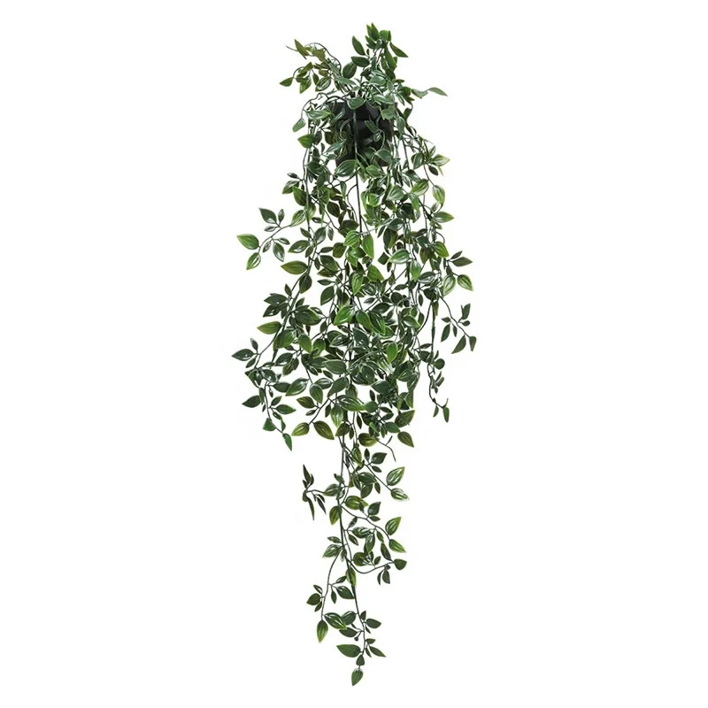 

Artificial Hanging Plastic Potted Plants in Pots For Indoor Outdoor Home Office Desk Room Decoration