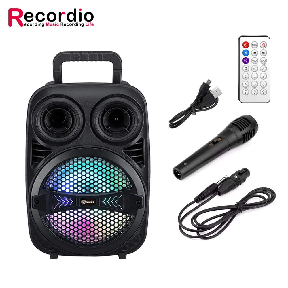 

GAS-Q8 Trolley BT speaker karaoke subwoofer portable blueteeth speaker with wireless mic home theater speaker system