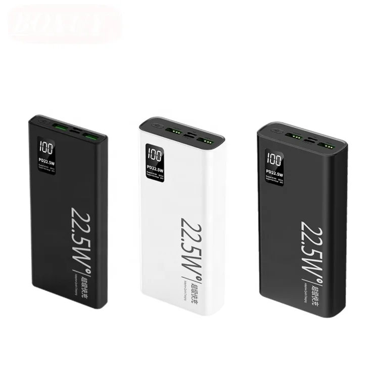 

Super Fast Charging Power Bank 30000mah Dual USB TYPE-C Bidirectional charging 22.5W Portable 20000mah Powerbank 10000 mah