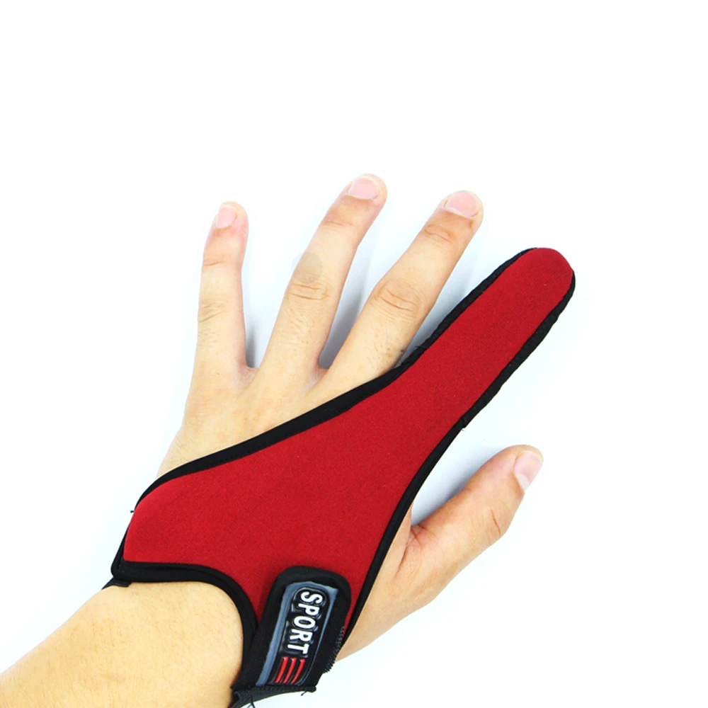 

Single one cut finger Neoprene Anti-slip waterproof fishing glove, Red, blue, black