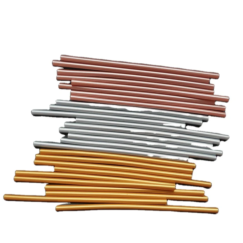 Hot Melt Glue Stick Metal Amber Golden Silvery Wax Seal Pearl Light Retro Color DIY Tools High Viscosity Adhesive