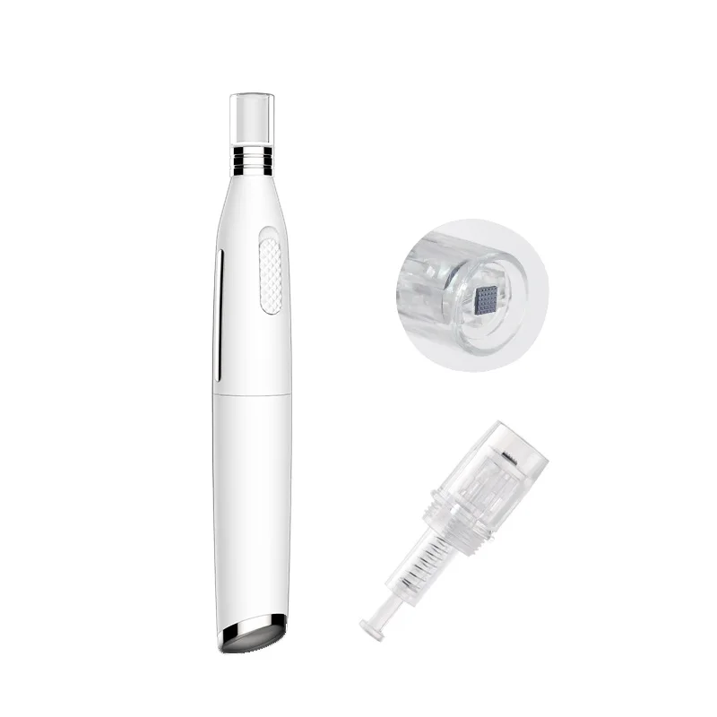 

Professional Electric MTS Skin Care Tool Mesotherapy Infusion Microneedling Machine Nano Needling Chips Meso Wireless Derma Pen, White