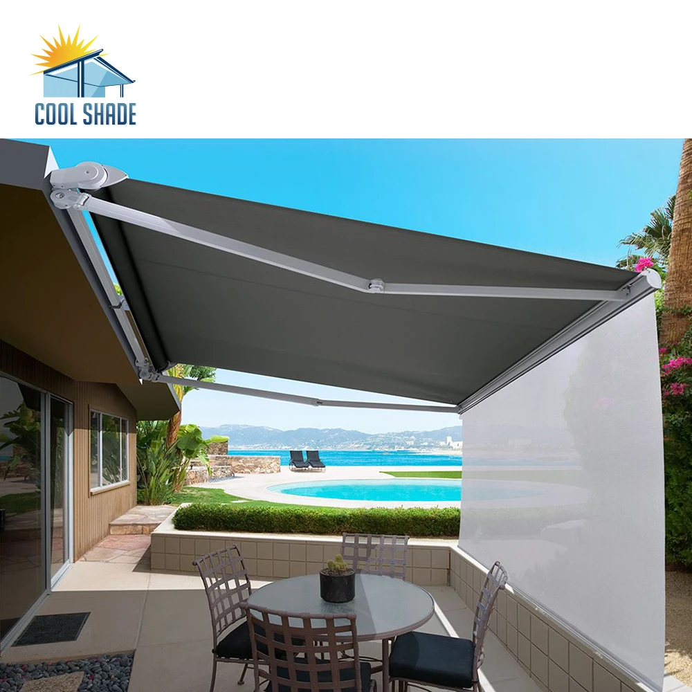 Wholesale 3M Electric Motorized Retractable Awning Tenda Da Sole a Scomparsa Luxury Patio Garden Cassette with Aluminum Frame