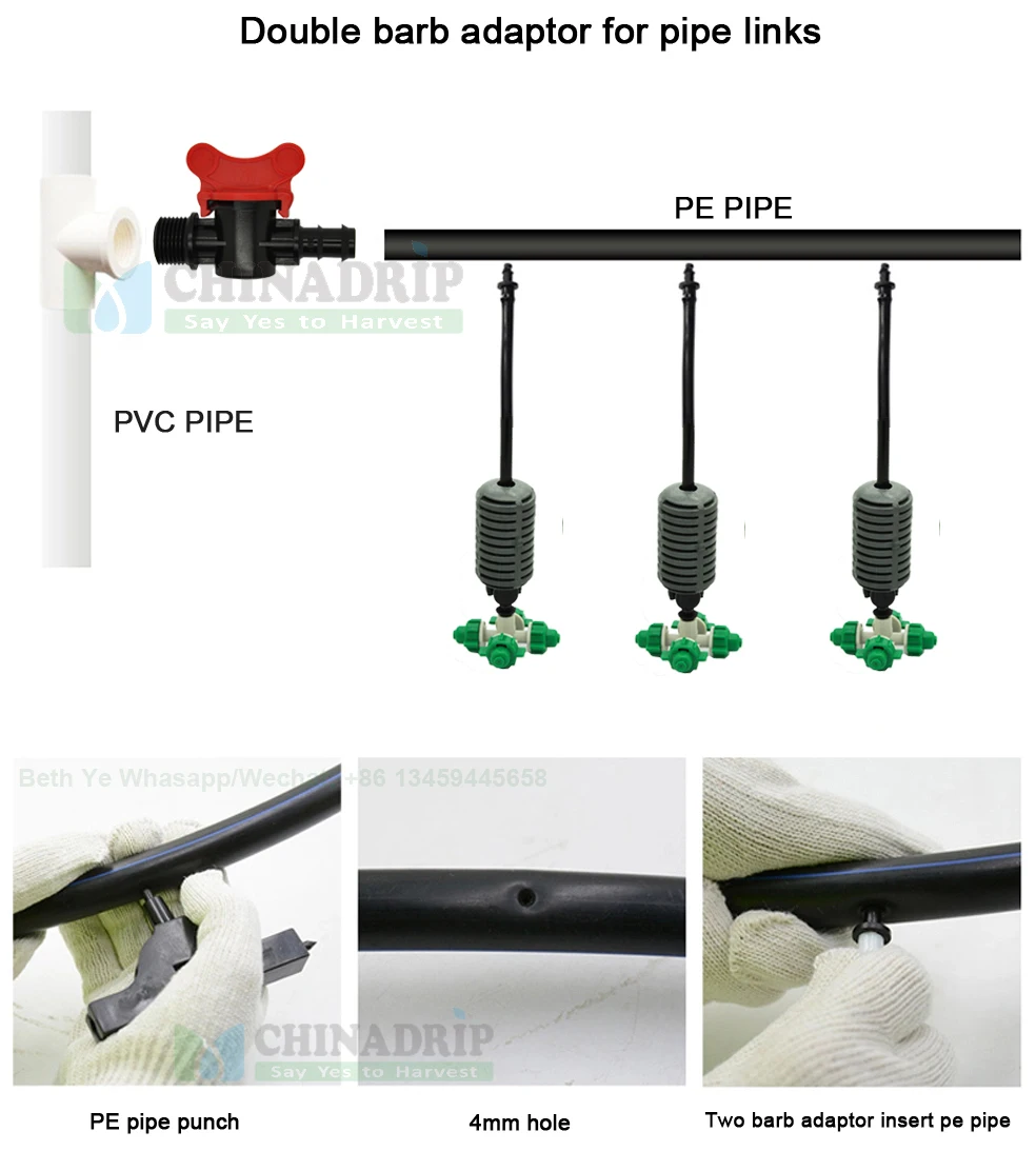 Drip Irrigation Mist Nozzles System Spray Heads 4 Way Foggers Buy