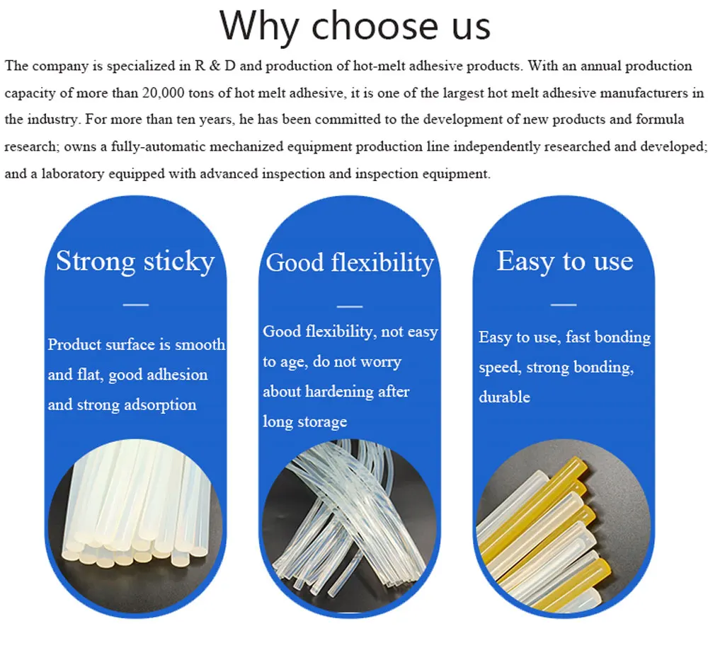Factory Price yellow EVA silicone hot melt glue sticks