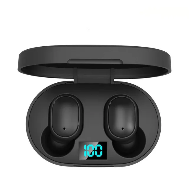 

E6S Waterproof In Ear Cordless True Earphone Wireless Headphone Noise Canceling Handsfree Headset TWS Mini Earbuds, Black/white/pink/green/blue