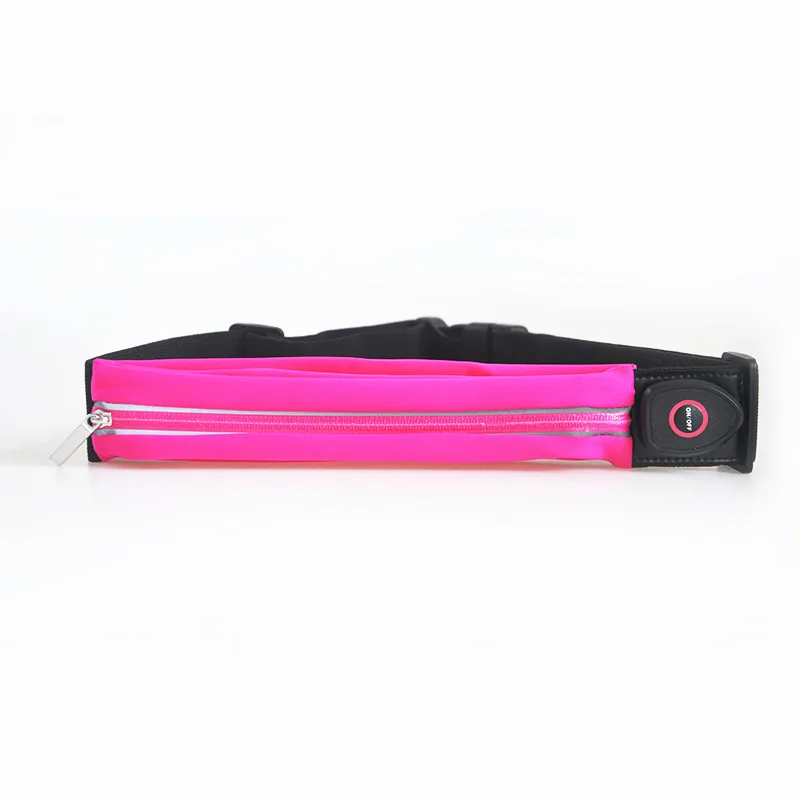 

LED USB rechargeable waist bag, Red/ green / blue / yellow / orange / pink