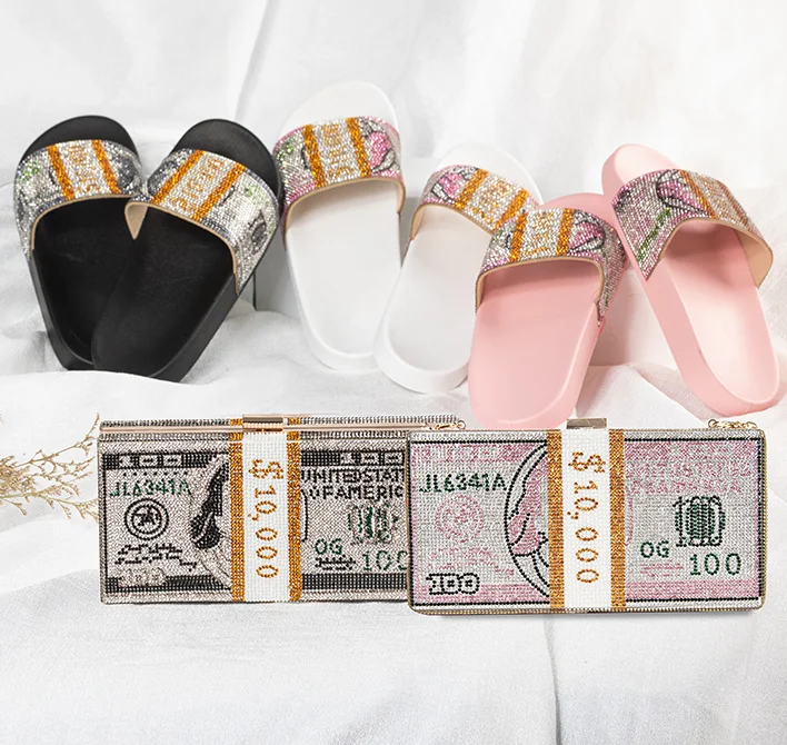

2021 New Fashion Sandals With Money Purse Purse And Shoe Set Women Hand Bag Sets Sandal And Purse Set Shoes With Matching Bag, Black/pink/white