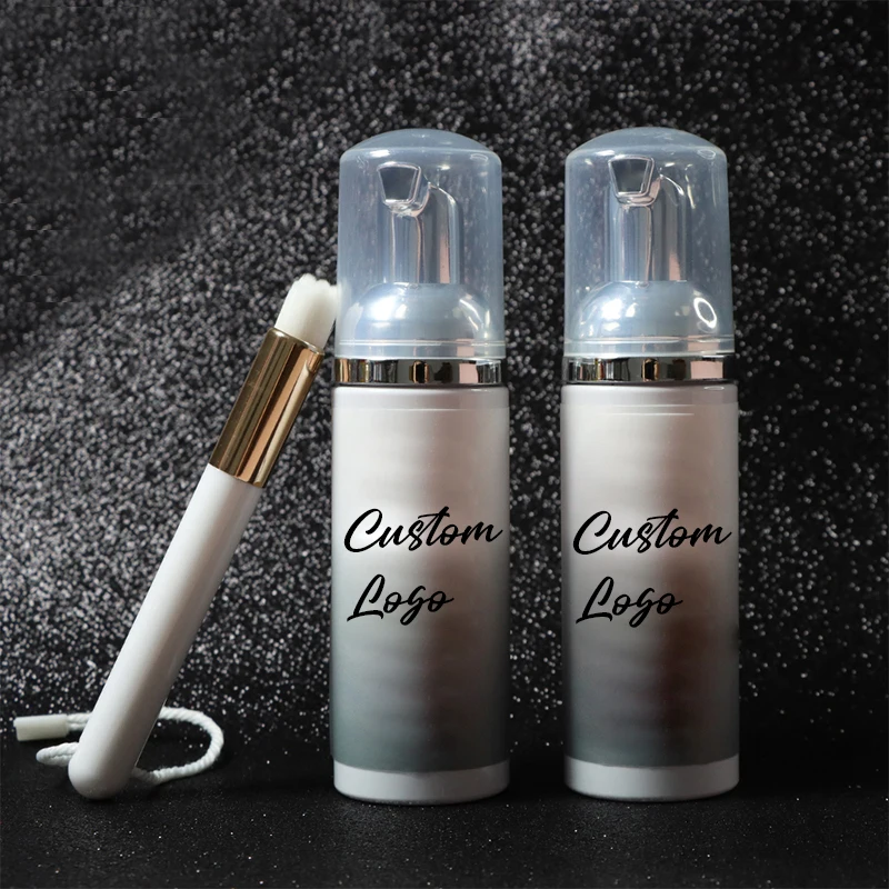 

Lash shampoo Private Label Eyelash Extension Foam Cleanser With Brushes brush logo