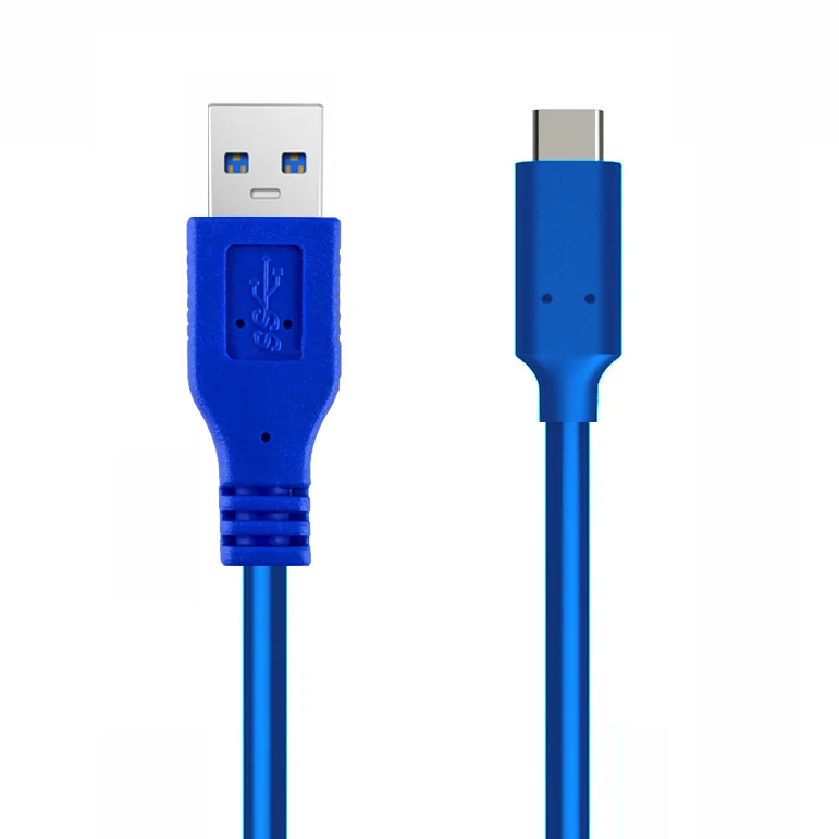 

TPE 1M 3ft USB3.1 A to C audio vedio super speed 5Gbps 3A fast type c data charging cable for Samsung smart phone tablet, Blue/black oem