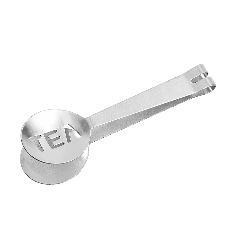 

Silver Stainless Steel Tea Bag Tongs Squeezer Strainer Clip Tea Bag Spoon for Loosing Leaf