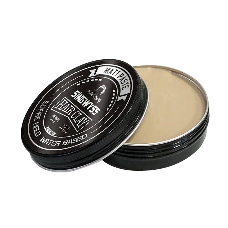 

private label water based matte wax oem men daily use ultre hold hair paste, White