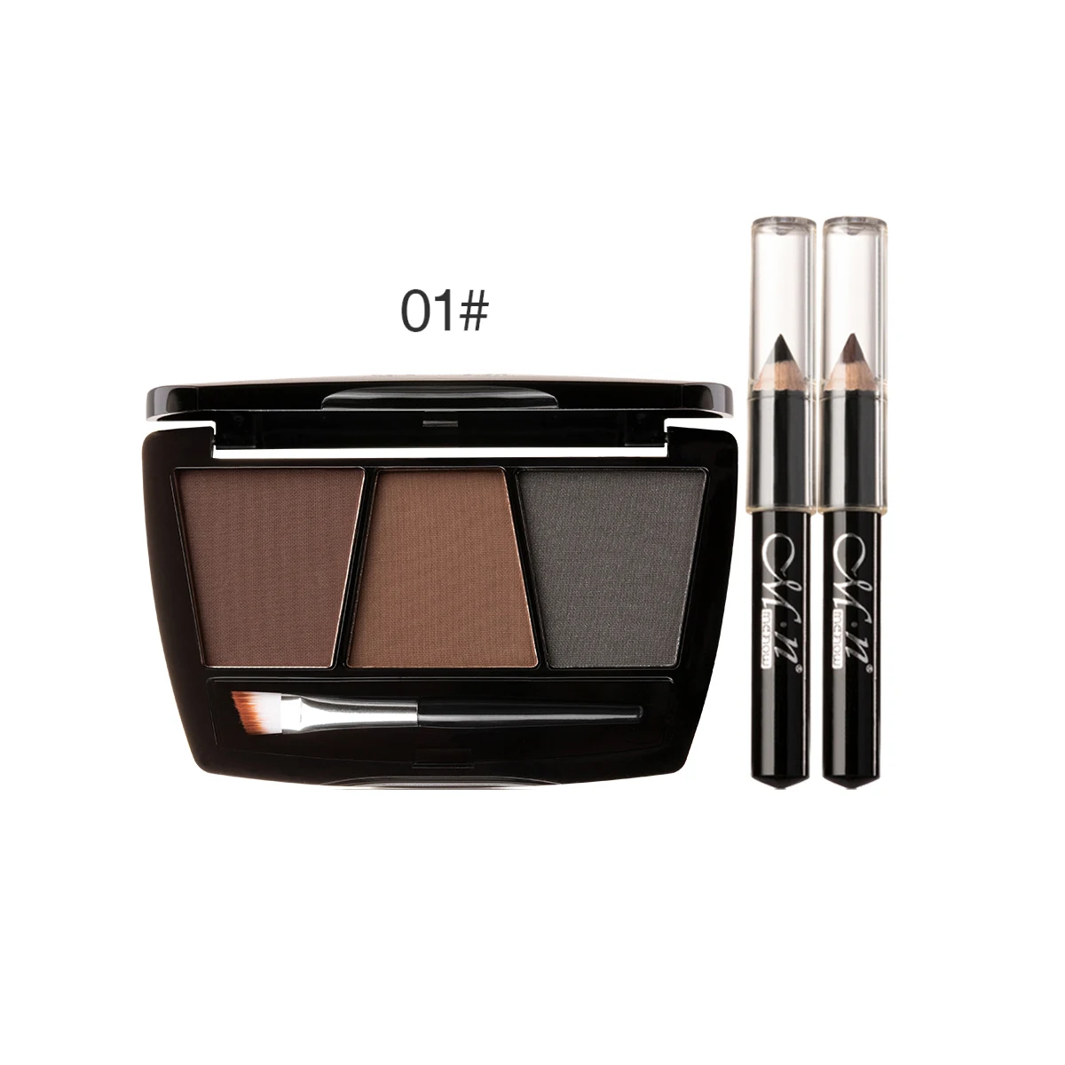

3 Color Eyebrow Powder Makeup Palette Natural Brown Eye Brow Enhancers Eye Brows Shadow Cake Beauty Kit, As pictures
