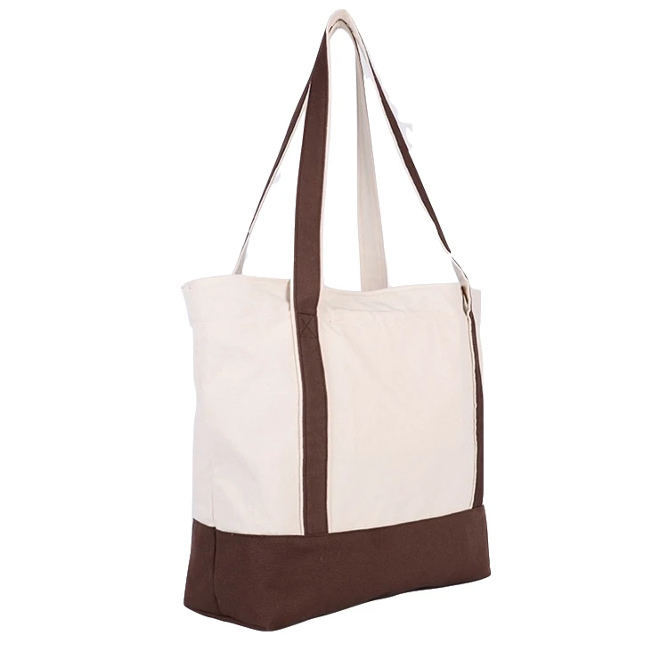 
Oversized Beige Washed Sturdy 18 Ounce Cotton Canvas Diaper Grocery shoulder tote bag with Gusset bottom 