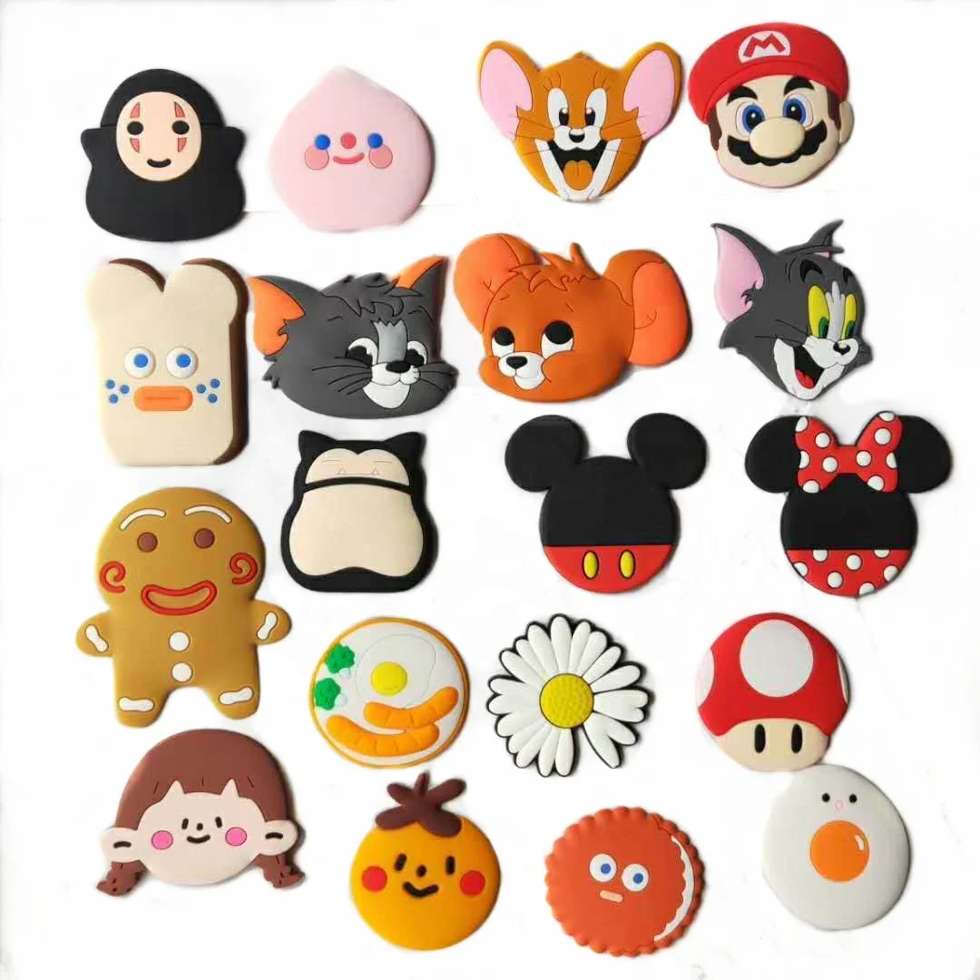 

Wholesale Universal Mobile Phone Accessories Silicone PVC Cute Cartoon Mobile Holder Phone Socket Airbag Phone Stand, Black