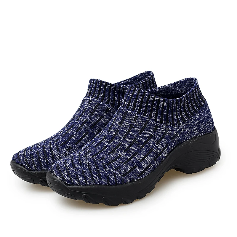 

Women New Comfortable Fashionable Platform Loafers Lady Walking Shoes Sock Sneakers fashion lightweight Slip On Sneakers Shoes