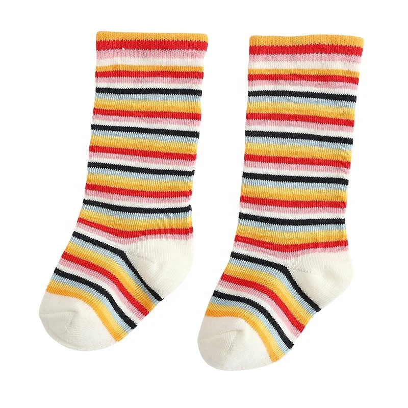 

2021 Hot line Printed stripe cotton Functional Foot Care Protector warm baby's Socks, As picture