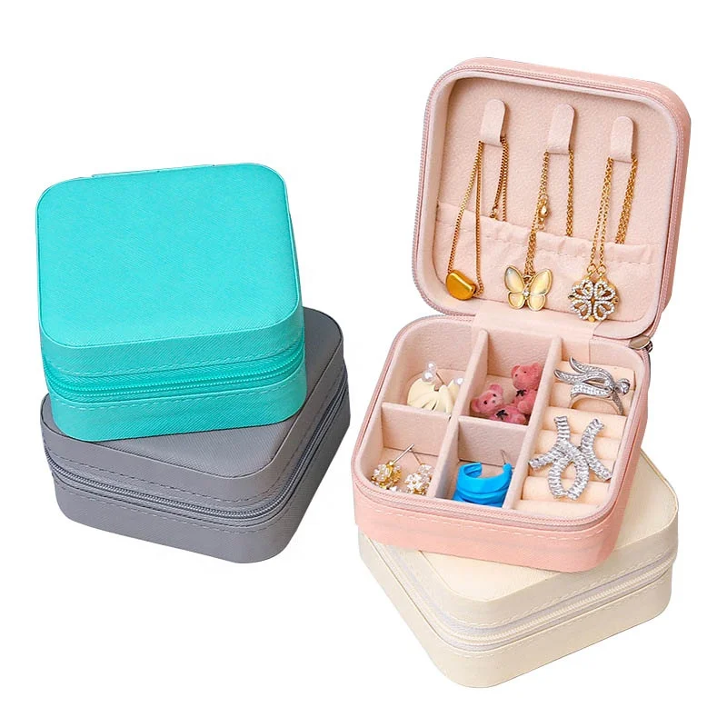 

Small storage box Travel portable travel earrings necklace ring storage jewelry box