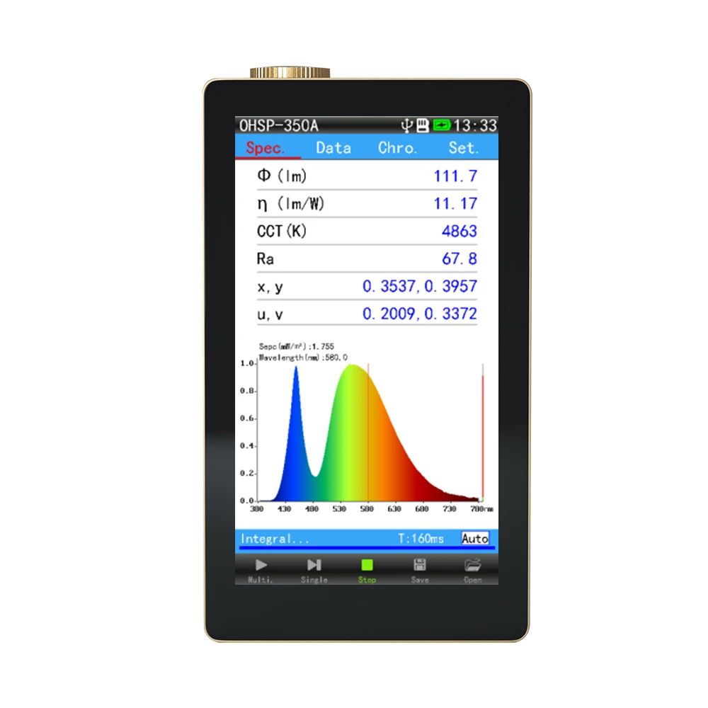 

OHSP350A Portable LED spectrometer Light Spectrum Analyzer Lumen Test Equipment