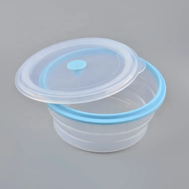 

Round Food Lunch Box Silicone Container Outdoor Picnic School Office Food Container