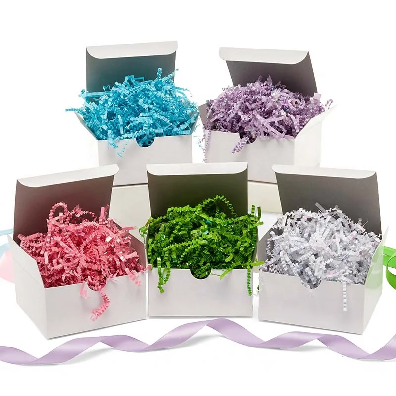 
Double face gold crinkle shredded paper gift box filler basket filling material 