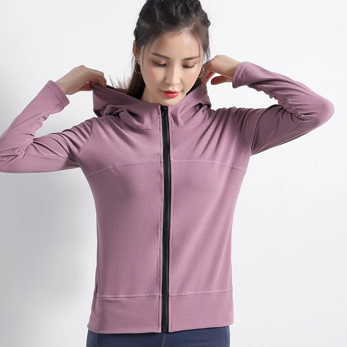 

hot selling wholesale women yoga coat hoodies high quality sports clothes