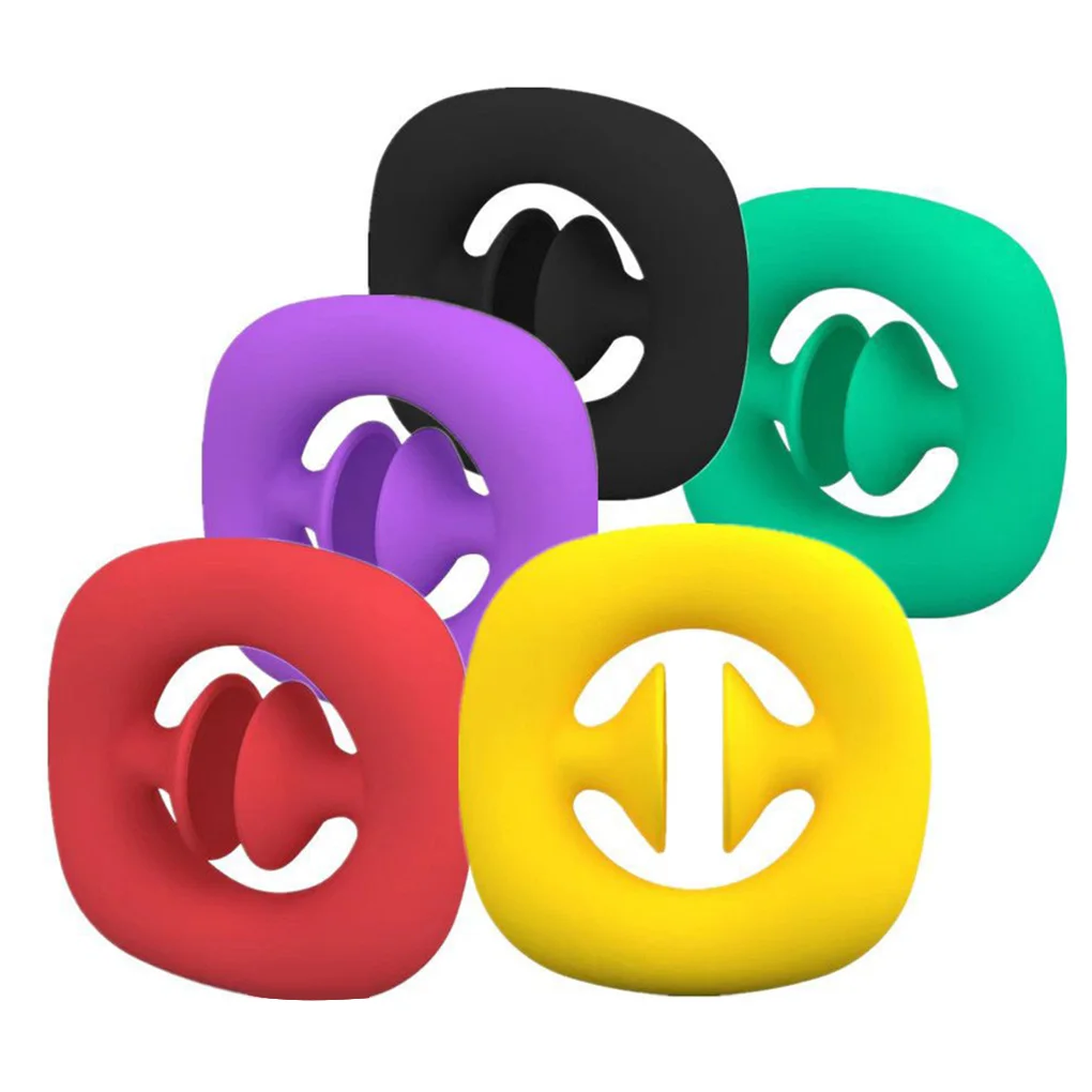 

Silicone Anti Stress Fidget Finger Hand Grip for Adult Child, Green/red/yellow