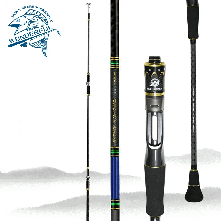 

Factory Top Quality Price 1.83m 1.95m Carbon Hard Hollow Spinning Casting Ocean Boat Fishing Slow Jigging Rod, 1colors