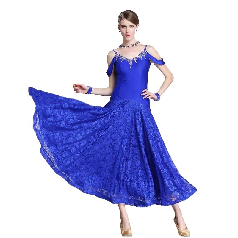 

M-110 High Quality Shoulder Strap Modem Dance Practice Dress Newest Latin Ballroom practice dance dress costumes for women, Customized