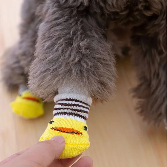 

Pet Accessories Pet Products Knitting Printed Anti Slip Dog & Cat Paw Socks