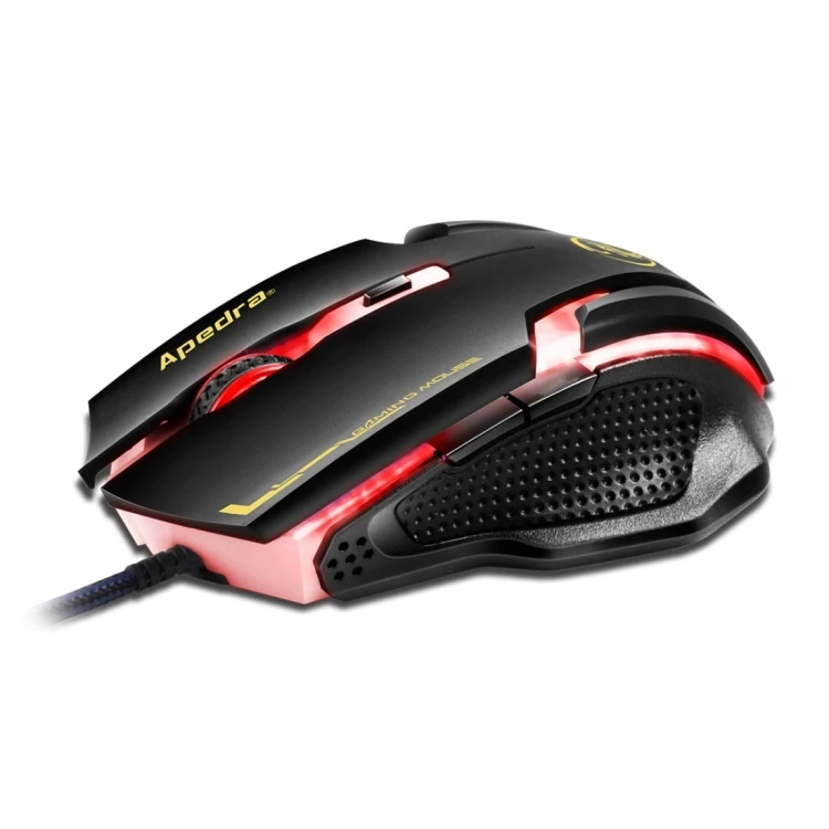 

China Manufacture Apedra iMICE A9 High Precision Gaming Mouse LED breathing light USB 6 Buttons 3200 DPI Mouse