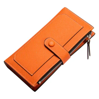

Woman Long Wallet Korean Style Purse Card Holder Ladies Phone Case Clip, Green, light gray,light blue,dark blue, pink, red, black